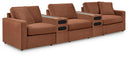 5 Pc. Sectional With 2 Audio System Consoles