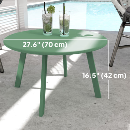 Round Metal Side Table with Non-Slip Foot Pads