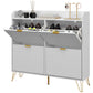 Shoe Storage Cabinet with 4 Flip Drawers and Adjustable Shelf, Shoe Cabinet for 16 Pairs of Shoes, White