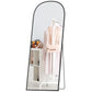 Arched Standing Mirror, 64" x 24" Full Length Mirror, Free Standing or Wall Mounted for Living Room, Bedroom, Black