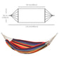 114" Outdoor Hammock, Extra Large Brazilian Style Hammock Cotton, Portable Hanging Camping Bed for Patio Backyard Lounging w/ Carrying Bag, Rainbow Stripe, Multi-colour