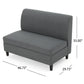 Modern Loveseat with Storage, High-Density Foam and Durable Wood Frame, 2-Seater Sofa for Living Room, 47" L x 30" W x 35" H, Charcoal