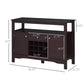 Buffet Bar Cabinet with 12-Bottle Wine Rack - Espresso