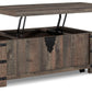 Hollum - Rustic Brown - Lift Top Cocktail Table