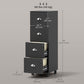 4-Drawer File Cabinet with Lock - Black