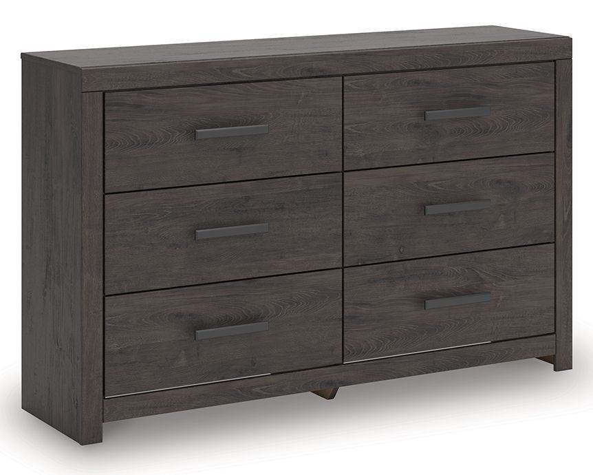 Prendonea - Six Drawer Dresser - Charcoal