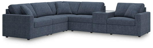 Modmax - Ink - 6-Piece Sectional With Storage Console - Fabric - Forward Furniture