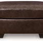 Santorine - Dark Brown - Ottoman - Leather Match