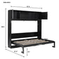 Stylish Murphy Bed with Storage Cabinets and X-Style Accent, Space-Saving Wall Bed with MDF Construction, 88" L x 67" W x 88.5" H, Black