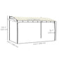 10' x 13' Backyard Pergola with UV30+ Protection Canopy and Steel Frame for Porch, Patio, Deck, Cream White