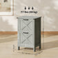 Vertical Filing Cabinet with 2 Drawers, Rustic Farmhouse Office Storage Cabinet for A4, Letter Size, Stone Grey