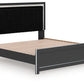 Zuraleus - Upholstered Panel Platform Bed With Roll Slats