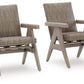 Cliff Trails - Beige - Rocking Arm Chair (Set of 2)