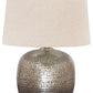 Magalie - Antique Silver Finish - Metal Table Lamp