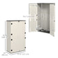 368 Gallon Outdoor Storage Cabinet with Openable Top and Lockable Doors for Lawnmower, Trash Can, Patio Accessories