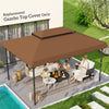 13' x 10' Gazebo Replacement Canopy, Gazebo Top Cover with Double Vented Roof for Garden Patio(TOP ONLY), Coffee