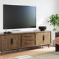 Roanhowe - Brown - Extra Large TV Stand