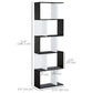 5-Tier Bookcase Room Divider - Black