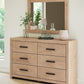 Sanginlane - Tan - Dresser and Mirror