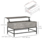 Lift-Top Coffee Table with Hidden Storage - Grey
