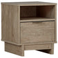 Oliah - Beige - One Drawer Night Stand - 20'' Width