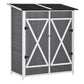 54.75''x29.5''x63'' Garden Storage Shed Asphalt Roof Wooden Timber Double Door Utility Storage House w/ Movable Shelf & Fixed Fittings