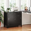 Lateral Filing Cabinet, Farmhouse File Cabinet with 4 Drawers, Fit Letter/A4/Legal Hanging Files, Black Wood Grain