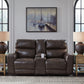 Crossplex - Power Reclining Loveseat / Console / Adjustable Headrest - Smoke