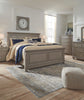 Lettner - 5 Pc. - Dresser, Mirror, Queen Panel Bed, 2 Nightstands - Light Gray