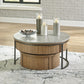 Fridley - Gray / Brown / Black - Nesting Cocktail Tables (Set of 2)