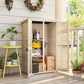 30" x 20" x 47" Wooden Garden Shed, Outdoor Storage Shed with Waterproof Asphalt Roof, Shelves, Natural