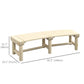 Wooden Outdoor Bench, Wrap Around Tree Bench with Slatted Seat for Yard, Garden, Deck, Lawn, Natural