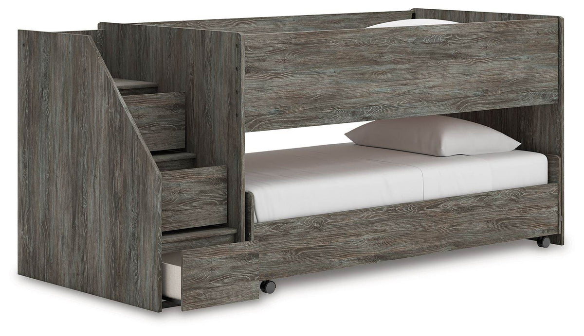 Frandern - Gray - Twin Over Twin Loft Bed - Forward Furniture