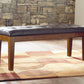 Ralene - Medium Brown - Large Uph Dining Room Bench