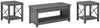 Freedan - 3 Pc. - Coffee Table, 2 End Tables - Grayish Brown