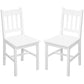 Dining Chairs Set of 2, Kitchen Chair with Slat Back, Pine Wood Structure for Living Room and Dining Room, White