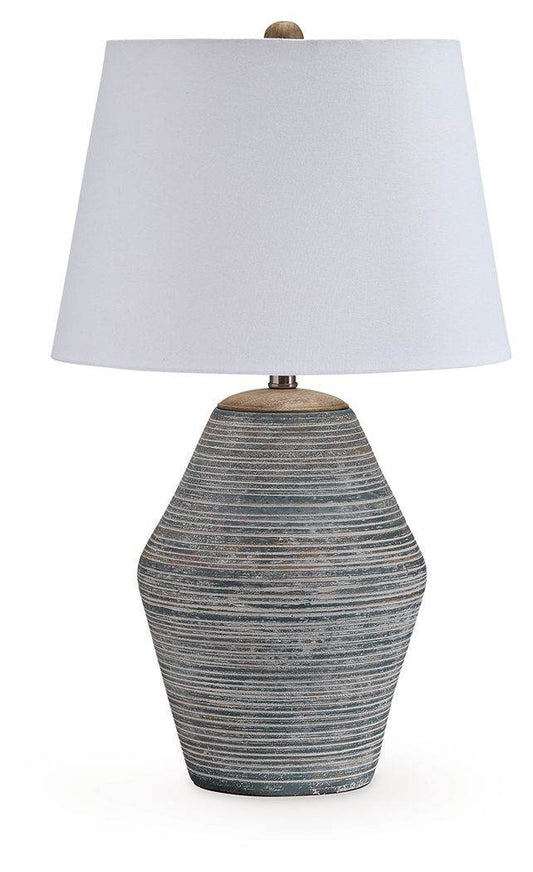 Lawrock - Antique Blue - Terracotta Table Lamp - Forward Furniture