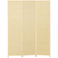 Woven Bamboo Room Divider, 3 Panel Folding Indoor Privacy Screens for Home Office, Natural Wood