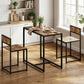 Dining Table Set, Industrial Dining Set for 2, Kitchen Table and Chairs for Small Space, Dining Room Table with Chairs