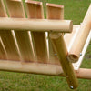 6.5' Wooden Farmhouse Log Swing Loveseat
