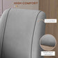 Upholstered Dining Chairs Set of 4, Velvet Accent Chair with Back and Wood-grain Steel Leg for Kitchen, Grey