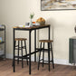 3-Piece Counter Height Bar Table and Chairs, Dining Table and Chairs Set for 2, Pub Table and Chairs