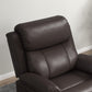 PU Leather Reclining Chair with Vibration Massage Recliner, Swivel Base, Rocking Function, Remote Control, Brown