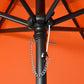 6.6FT Patio Umbrella, Outdoor Parasol with 6 Solid Ribs, Orange