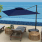 Square Cantilever Patio Umbrella, Double Top Patio Hanging Offset Umbrella with Crank & Tilt, 8' x 9', Dark Blue