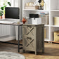 Vertical Filing Cabinet with 2 Drawers, Rustic Farmhouse Office Storage Cabinet for A4, Letter Size, Grey Wash