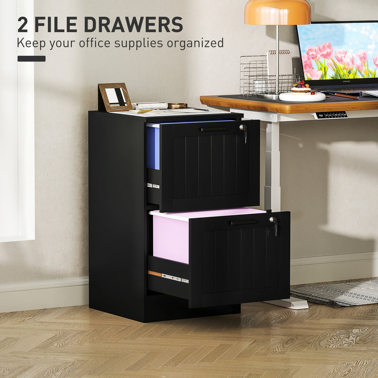2-Drawer Filing Cabinet with Lock