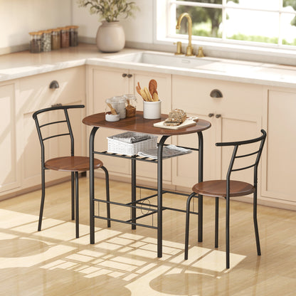 31.5" Dining Table Set for 2 with Shelf