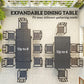 Expandable Outdoor Dining Table for 6-8 People, 59"-89" Aluminum Patio Dining Table with Slatted Top, Dark Grey