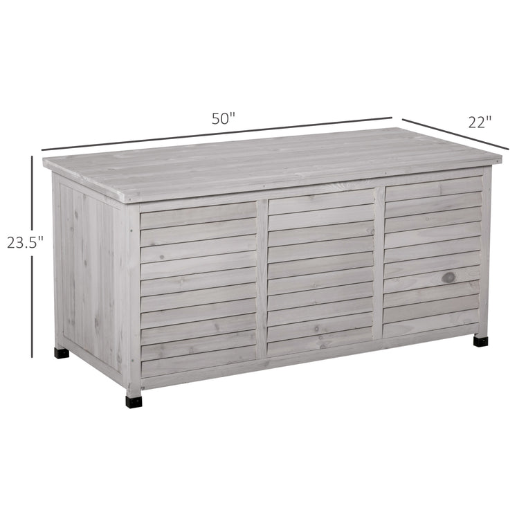 75 Gallon Wood Storage Bench with Aerating Gap